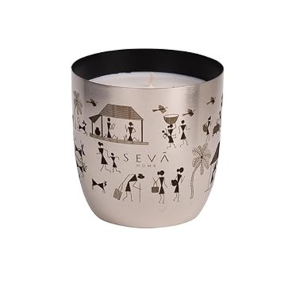 Heirloom Candle - Dil Se (Rustic Roots - Silver) - Large