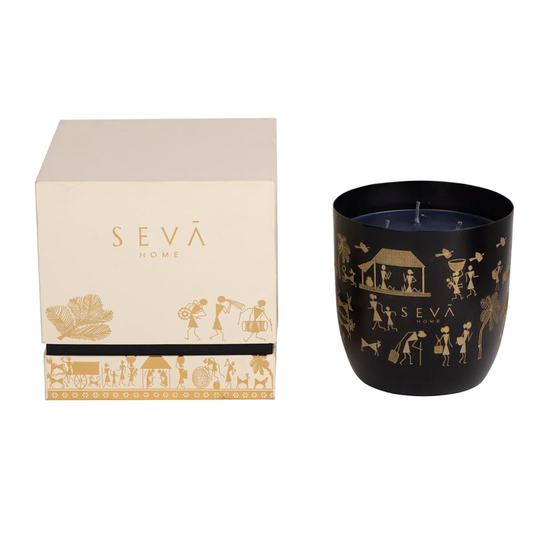 Heirloom Candle - Dil Se (Rustic Roots - Black) - Large