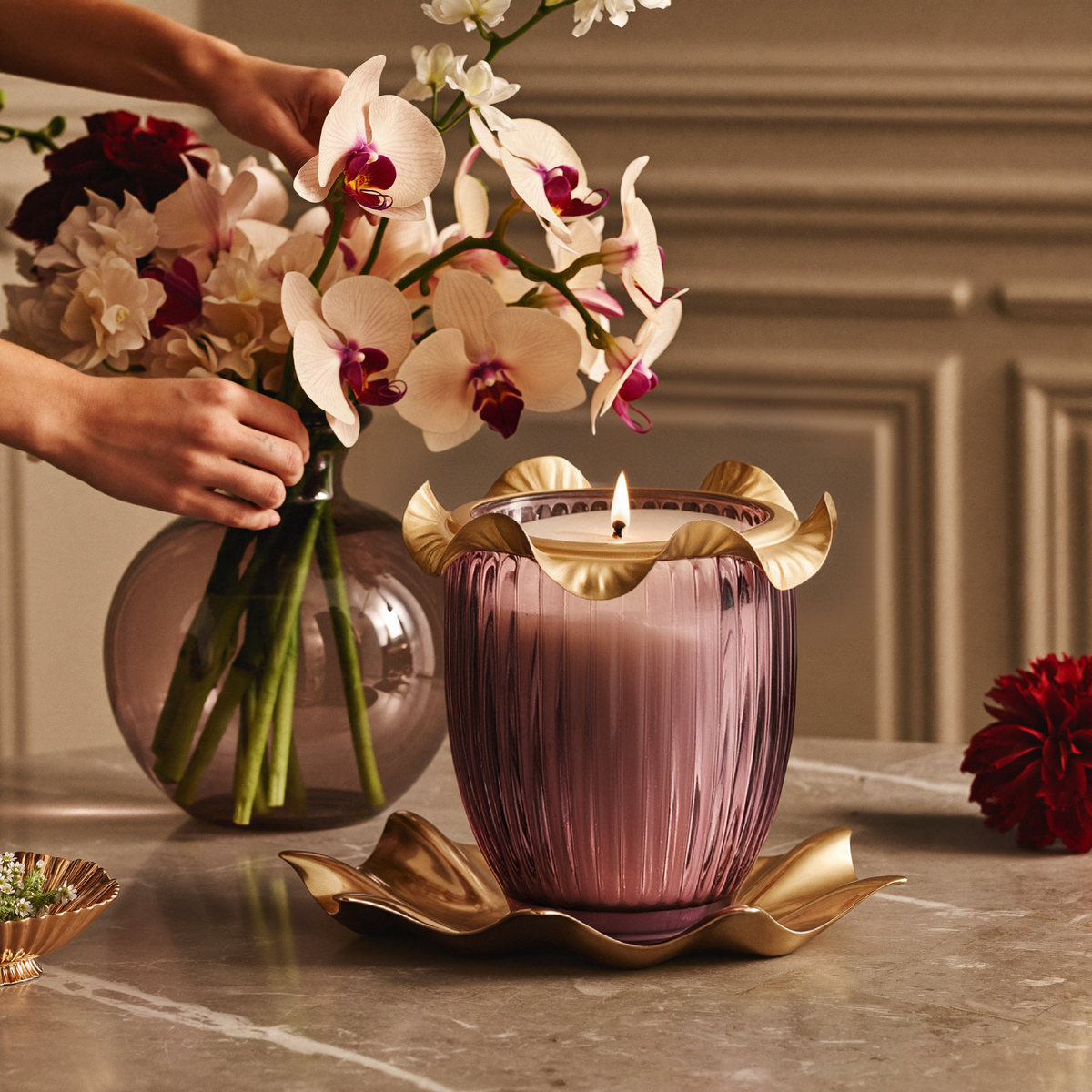 Festive Scented Candle - White Blossom